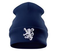 Purple Print House Scotland Rampant Lion Embroidered Beanie Hat for Men Scottish Emblem St Andrews Rugby Country Him, One Size, Navy