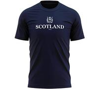 Purple Print House Scotland T Shirt Mens Rugby Scottish Thistle Nations Supporter, M, Navy
