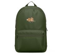 Purple Print House Sleeping Sloth Embroidered Kids Mini Backpack Boys Girls Funny Animal Back To School Nursery Bag, One Size, Olive Green