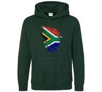 Purple Print House South Africa Hoodie Torn Flag Rainbow Nation Rugby Supporter Hoody Boys Girls, 9-11 Years, Bottle