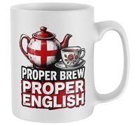 Purple Print House St Georges Day Mug Proper Brew Proper English Tea Cup - England Gift for Men Women