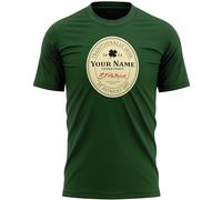 Purple Print House St Patricks Day T Shirt Mens Personalised Irish Label Paddys Stag Do Dublin Trip Ireland Matching, 3XL, Bottle