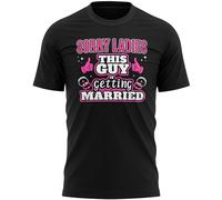 Purple Print House Stag Do T Shirt Sorry Ladies This Guy is Getting Married Funny Gift for Men Groom to Be Bachelor Party Holiday Weekend, XXL, Black