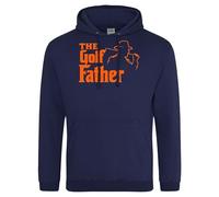 Purple Print House The Golf Father Mens Hoodie Gift For Golfers Husband Dad Grandad Hobbing Golfing Men Hooded Top, M, Navy