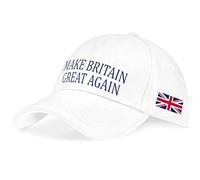 Purple Print House Union Jack Baseball Cap Make Britain Great Again Britain English Pride Unisex Men Women Hat, One Size, White