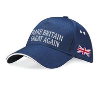 Purple Print House Union Jack Baseball Cap Make Britain Great Again Britain English Pride Unisex Men Women Hat, One Size, Navy/White