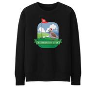 Purple Print House Unisex A Partridge On A Par 3 Sweatshirt - Golf for Him or Her - Christmas Jumper Day Ideas, M, Black