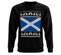Purple Print House Unisex Scotland Flag Sweatshirt - Ugly Pattern for Him or Her - Christmas Jumper Day Ideas