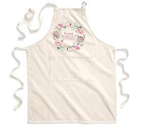 Purple Print House Womens Nanny's Kitchen Custom Cotton Apron - Personalised Cooking Gifts For Nanny - Mothers Day Birthday, Natural, One Size
