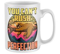 Purple Print House You Can't Rush Perfection Drinking Mug, Office Supply, Funny Gifts for Work Colleague, Tea and Coffee Drinking Cup, One Size, White