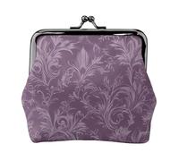 Purple Print Lightweight Women Coin Purse Exquisite Waterproof Small Pouch for Coins Cards