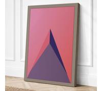 Purple Prism Minimalist Canvas Wall Art Print 18x12 Inch