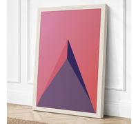 Purple Prism Minimalist Canvas Wall Art Print 18x12 Inch