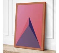 Purple Prism Minimalist Canvas Wall Art Print 24x16 Inch
