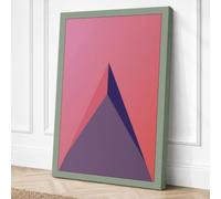 Purple Prism Minimalist Canvas Wall Art Print 24x16 Inch