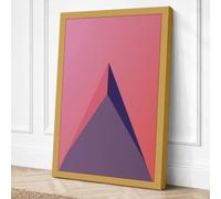 Purple Prism Minimalist Canvas Wall Art Print 30x20 Inch