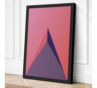 Purple Prism Minimalist Canvas Wall Art Print 30x20 Inch
