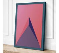 Purple Prism Minimalist Canvas Wall Art Print 36x24 Inch