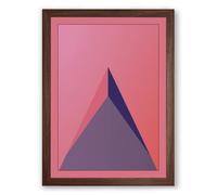 Purple Prism Minimalist Framed Wall Art Print A2 (59.4×42cm) Walnut, Wall Decor for Living Room, Bedroom, Office & Home, Ready to Hang, Art Gift