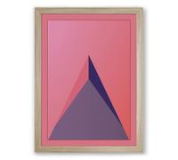 Purple Prism Minimalist Framed Wall Art Print A4 (29.7×21cm) Oak, Wall Decor for Living Room, Bedroom, Office & Home, Ready to Hang, Art Gift