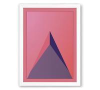 Purple Prism Minimalist Framed Wall Art Print A4 (29.7×21cm) White, Wall Decor for Living Room, Bedroom, Office & Home, Ready to Hang, Art Gift