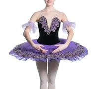 Purple Professional Ballet Tutu for Girls, Pancake Style Ballerina Costume | Kids, Children & Adults Dance Dress,150