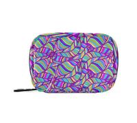 Purple Psychedelic Mystery Medicine Bag with Detachable Compartments Convenient Small Pill Organizer