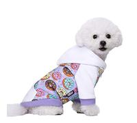 Purple Puppy Dog Hoodies for Small Medium Dogs, Christmas Hooded Sweatshirt with Pocket Pet Cat Hoody Clothes Sweaters Fleece Coat Dog Costume Winter