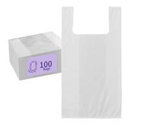 Purple Q Crafts 100 Pack, Thank You Plastic Shopping Bags, 100 Count, 17 x 8 x 29 inches