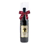 Purple Q Crafts Clear Cellophane Bags For Wine Bottles 6" x 18" Wine Gift Cello Bags With 50 Gold 4" Twist Ties (50 Pack)…