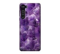 Purple Quartz Amethyst Graphic Printed Case Cover For Motorola Edge