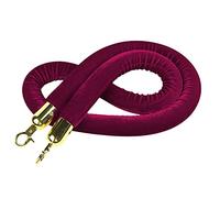 Purple Queue Ber Post, 2m Velvet Rope with Soft Foam Core, ap Closure Ends for Crowd Control and Visitor Guidance, Ideal for Event and Line ment (6.6ft)