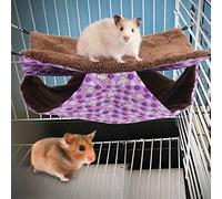 Purple Rabbit Pet Hammock, Soft Double Layer Sleeping Bag for Squirrels, Small Pets & Birds, Made of Polyester Peach Skin & Shu Velveteen, Size S/L (Plus Size)
