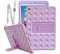 Purple Rainbow Heart Tablet Case with Lanyard with Fold Stand Shockproof Soft Silicone Cute Cover for iPad Mini 1 2 3 4 5 6 8.3" 9.7" 10.2" 10.5" 10.9" 11" 2017 2018 2019 2020 2021