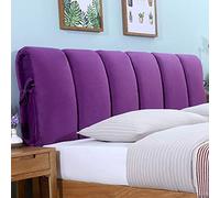 Purple Reading Pillow Cover for Headboard Thickened Anti Collision Headboard Protector All Inclusive Bed Backrest Cover 200x60cm Ideal for Bedroom Décor
