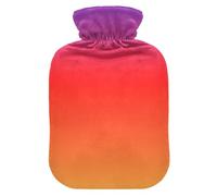 Purple Red Orange Gradient Hot Water Bottle with Cover for Pain Relief Bed Warmer Hot Water for Warming Hands, 1L