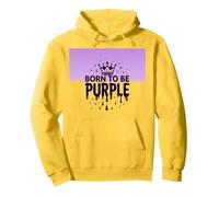 Purple Reign: Regal Crown Burst for Royal Enthusiasts Pullover Hoodie, Adult Unisex, Lemon, XL