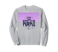 Purple Reign: Regal Crown Burst for Royal Enthusiasts Sweatshirt, Adult Unisex, Heather Grey, XXL
