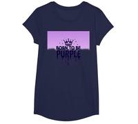 Purple Reign: Regal Crown Burst for Royal Enthusiasts T-Shirt, Girls, Navy, Medium