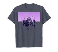 Purple Reign: Regal Crown Burst for Royal Enthusiasts T-Shirt, Men, Heather Blue, XL