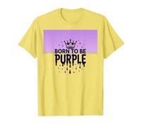 Purple Reign: Regal Crown Burst for Royal Enthusiasts T-Shirt, Men, Lemon, XL