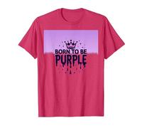 Purple Reign: Regal Crown Burst for Royal Enthusiasts T-Shirt, Men, Red Heather, Medium