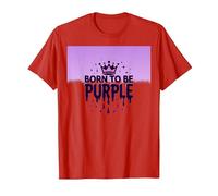 Purple Reign: Regal Crown Burst for Royal Enthusiasts T-Shirt, Men, Red, XL