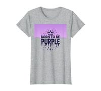 Purple Reign: Regal Crown Burst for Royal Enthusiasts T-Shirt, Women, Heather Grey, M