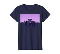 Purple Reign: Regal Crown Burst for Royal Enthusiasts T-Shirt, Women, Navy, 3XL
