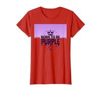 Purple Reign: Regal Crown Burst for Royal Enthusiasts T-Shirt, Women, Red, S