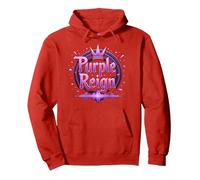 Purple Reign: Royal Adventure for Boys Pullover Hoodie, Adult Unisex, Red, XXL