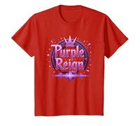 Purple Reign: Royal Adventure for Boys T-Shirt, Kids, Red, 12 Years