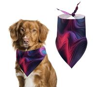 Purple Rendered Pattern Dog Bandana Triangle Dog Scarf Washable Polyester Dog Bibs Cute Pet Bandana for Medium Large Dogs Puppy and Cats