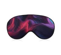 Purple Rendered Pattern Sleep Mask Soft Comfortable Eye Mask with Adjustable Strap Eye Cover Eye Shade for Men Women Work Travel